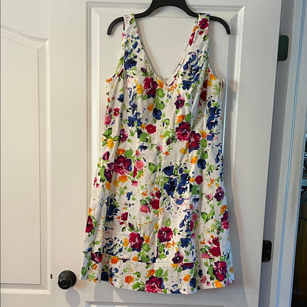 Chaps Multicolor Floral Midi Dress